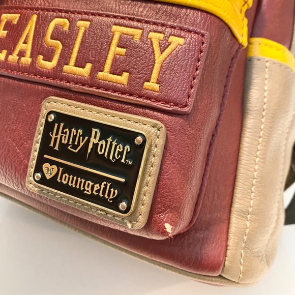 Loungefly | Harry Potter/Ron Weasley #2 Mini Backpack | Burgundy & Yellow - Picture 16 of 16